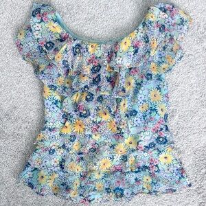 Anthropologie Floral Blouse